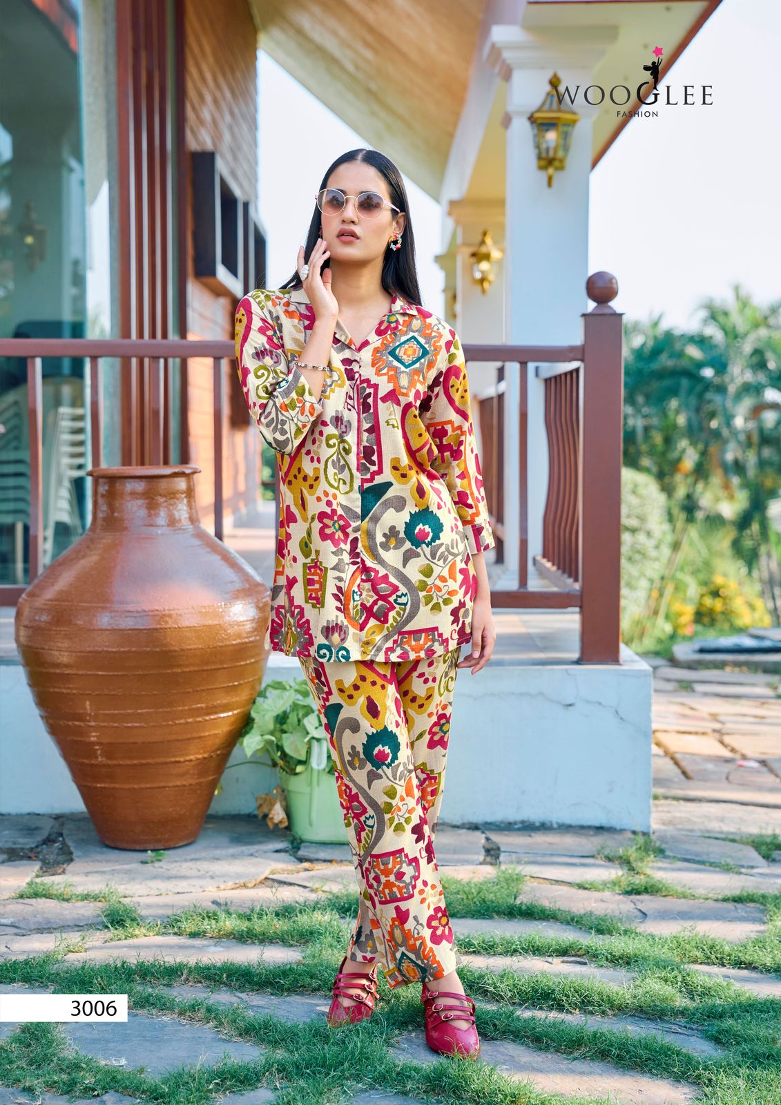 Rolex By Wooglee Rayon Printed Fancy Western Cord Set Wholesale Online